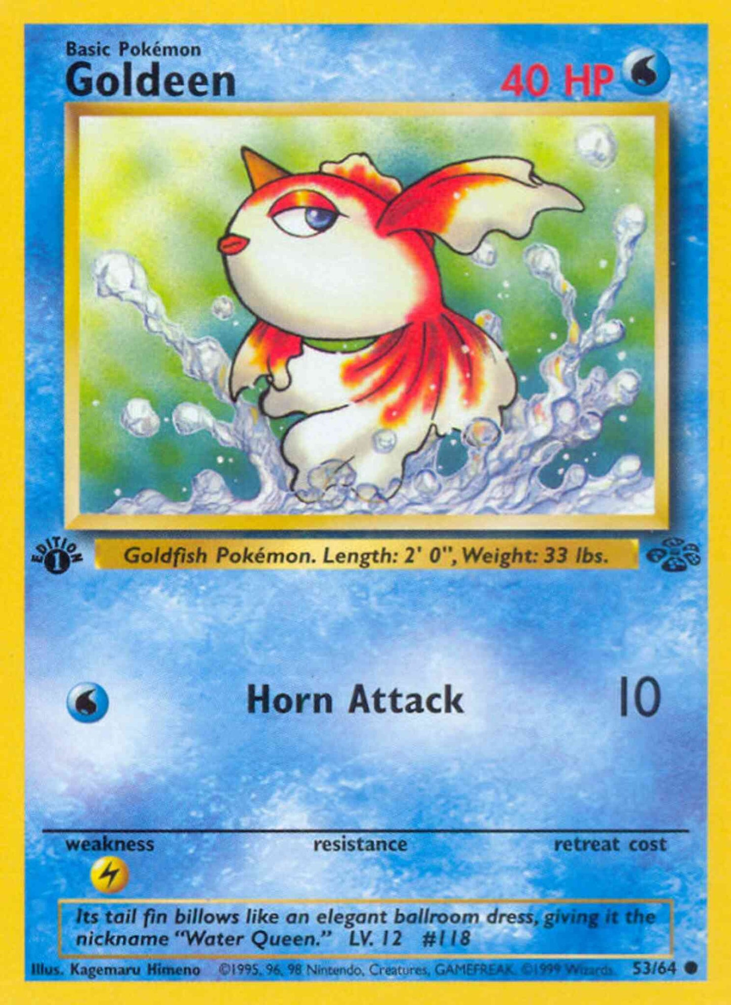 Goldeen - 53/64 - Common - 1st Edition [base2-53] [Non-Holo]
