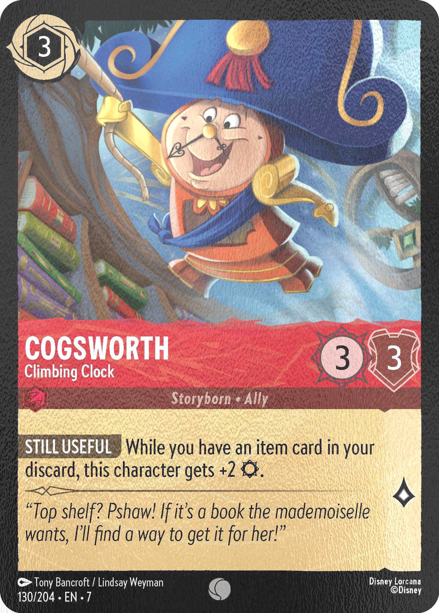 Cogsworth - Climbing Clock - 130/204 [Archazia's Island] [Cold Foil]