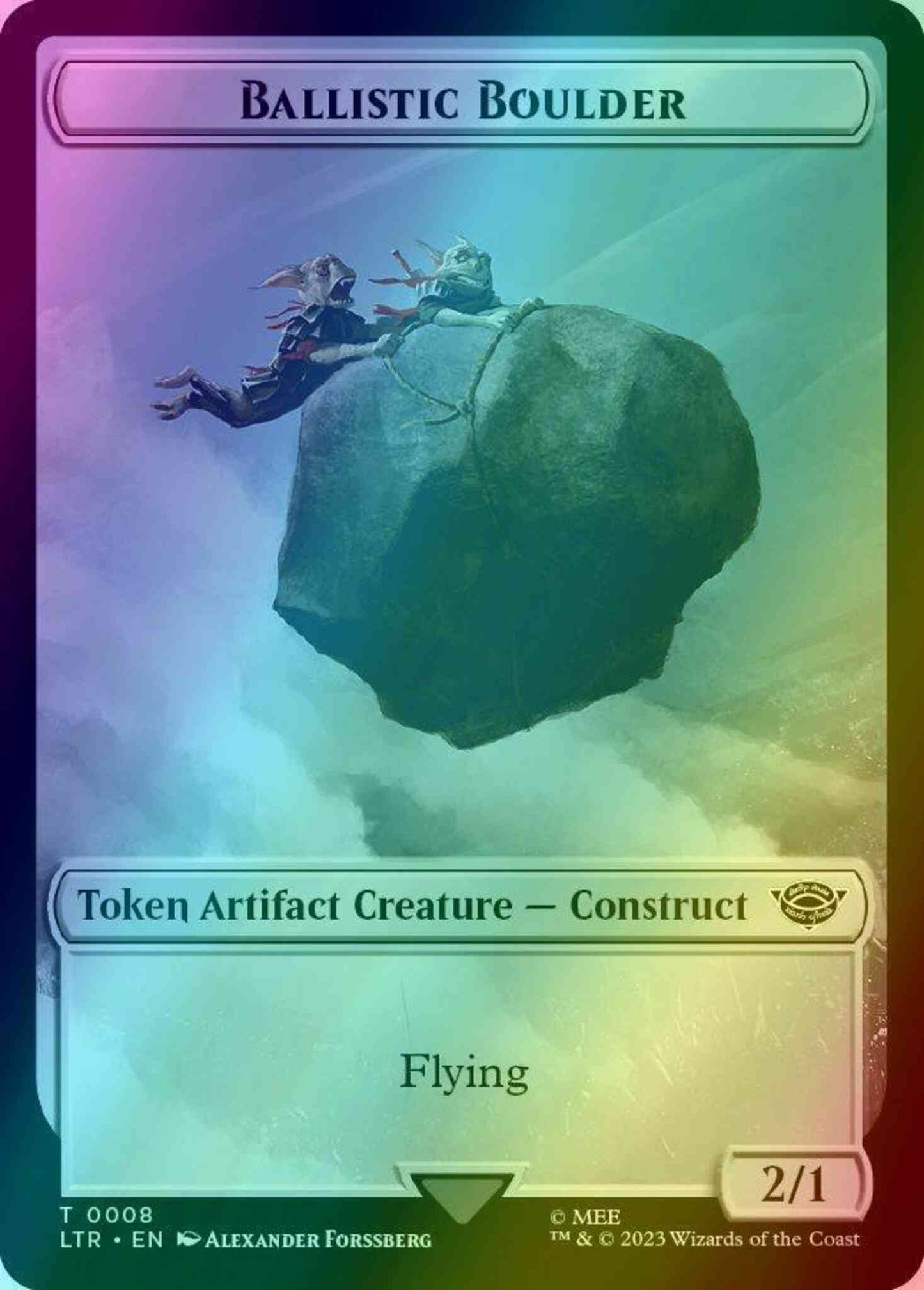 Ballistic Boulder Token (08) // Food Token (11) [The Lord of the Rings: Tales of Middle-earth: Tokens] [Foil]