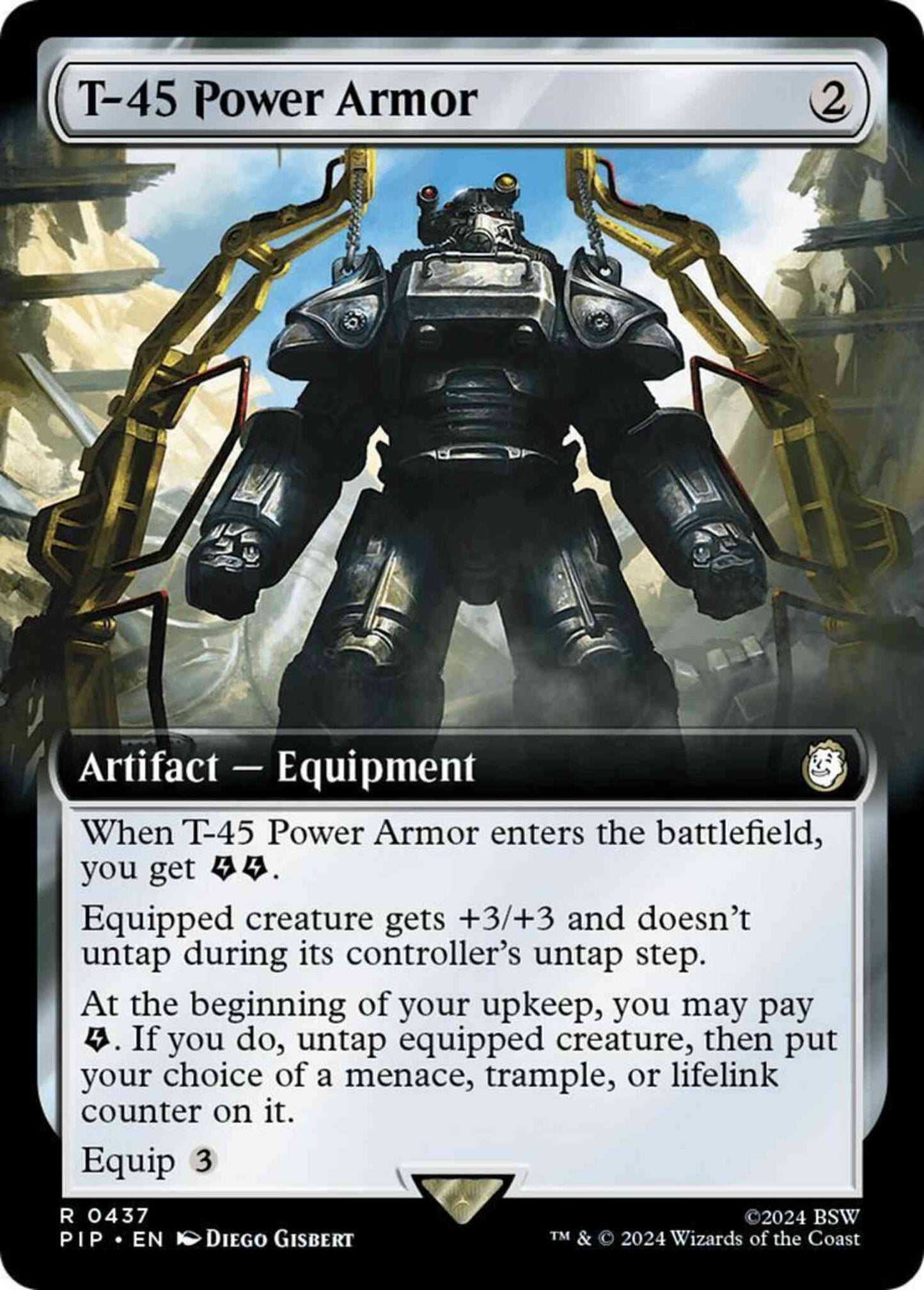 T-45 Power Armor [437] [Extended Art] [Fallout] [Non-Foil]