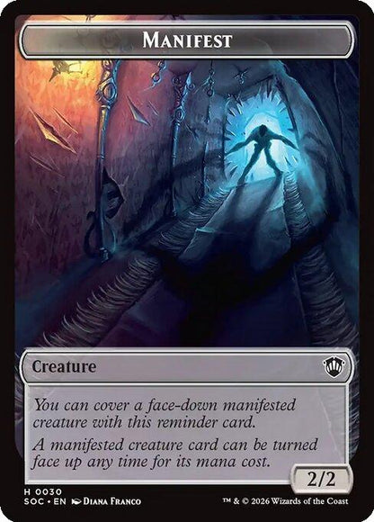 Elemental Token (20) // Manifest Token (30) [Secrets of Strixhaven: Commander: Tokens] [Non-Foil]