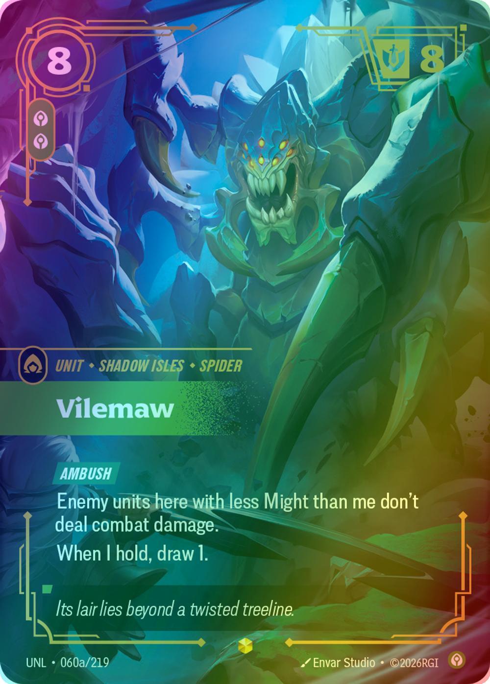 【Riftbound】Vilemaw alt 060a/219・EN Vilemaw (Alternate Art) - 060a/219 [Unleashed] [Foil] – Face to