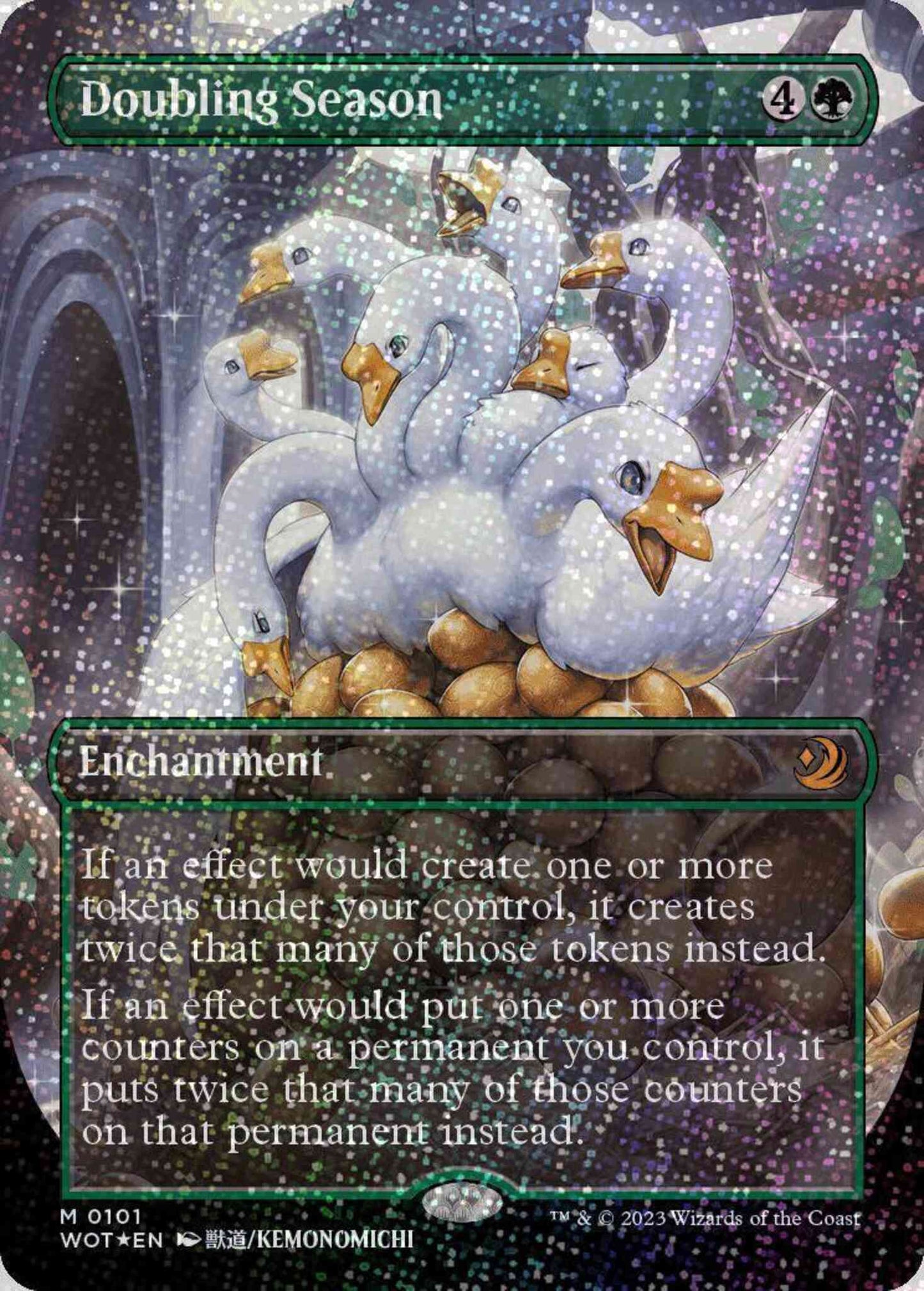 Doubling Season [101] [Borderless] [Anime] [Wilds of Eldraine: Enchanting Tales] [Confetti Foil]