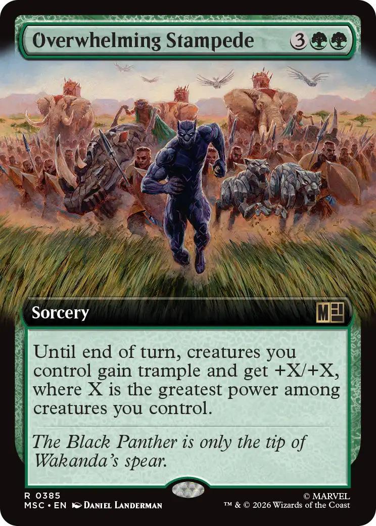 Overwhelming Stampede [385] [Extended Art] [Marvel Super Heroes: Commander] [Non-Foil]