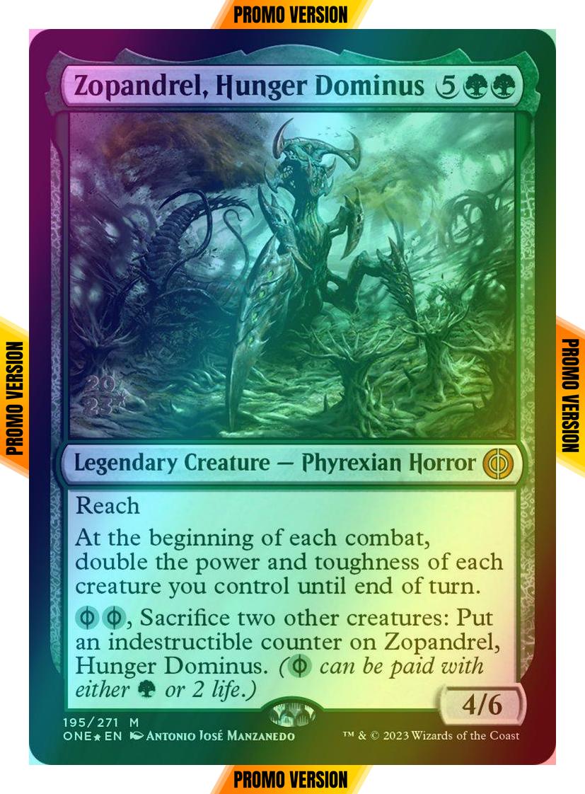 Zopandrel, Hunger Dominus [195s] [Prerelease] [Phyrexia: All Will Be One: Promos] [Foil]