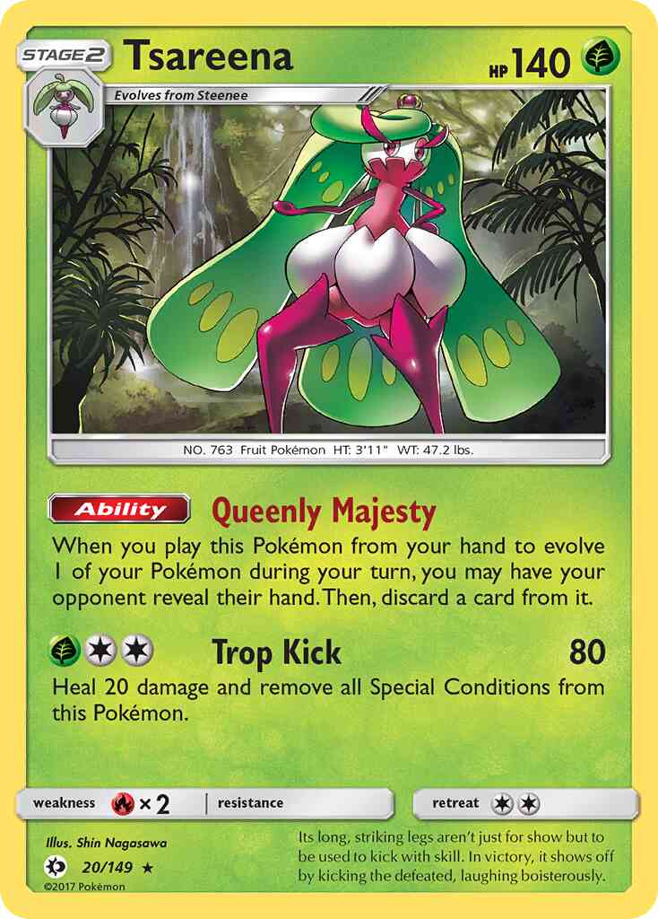 Tsareena - 20/149 - Rare Holo [sm1-20] [Reverse Holo]
