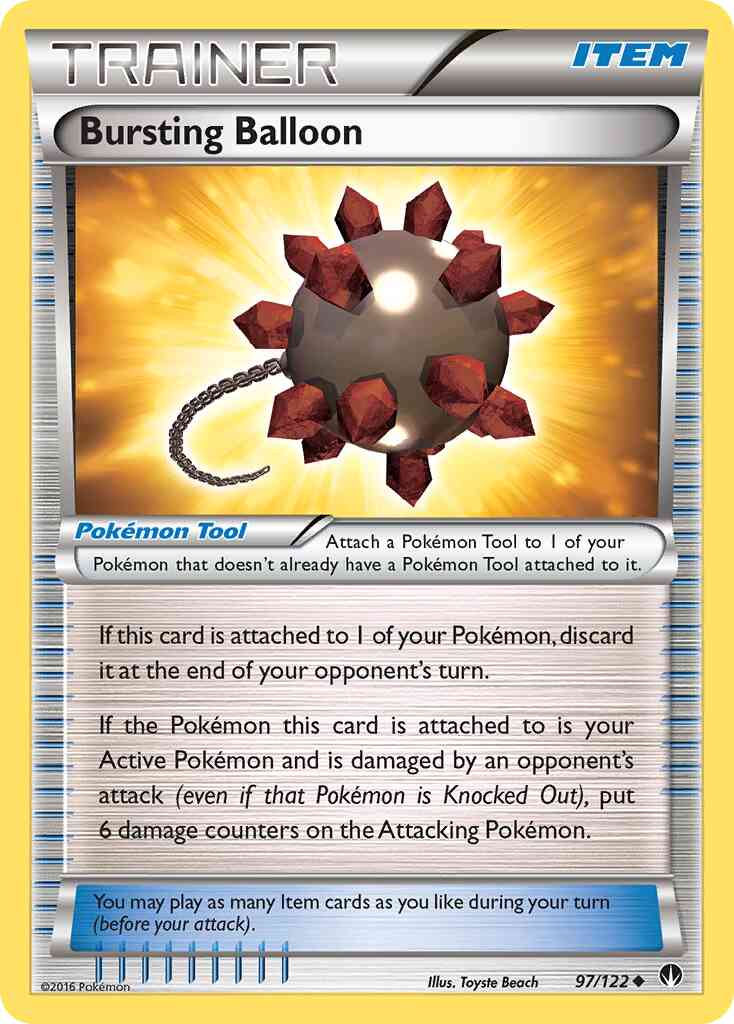 Bursting Balloon - 97/122 - Uncommon [xy9-97] [Reverse Holo]