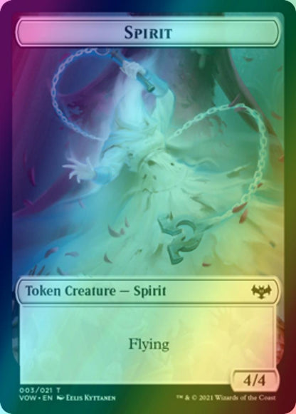 Blood Token (17) // Spirit Token (03) [Innistrad: Crimson Vow: Tokens] [Foil]