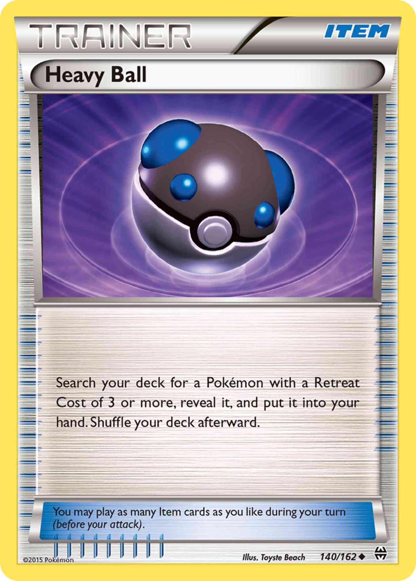 Heavy Ball - 140/162 - Uncommon [xy8-140] [Reverse Holo]