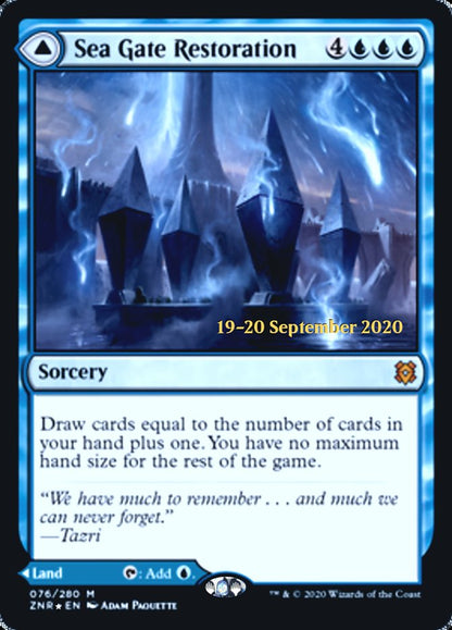 Sea Gate Restoration // Sea Gate, Reborn [Prerelease] [76s] [Zendikar Rising Promos] [Foil]