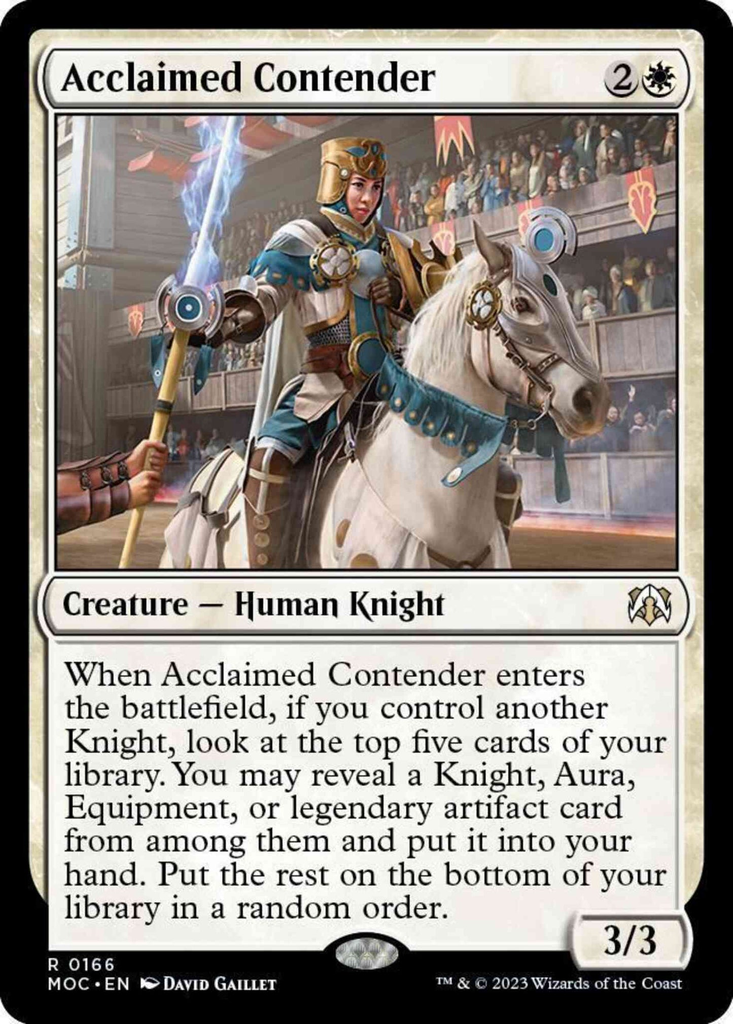 Acclaimed Contender [166] [March of the Machine: Commander] [Non-Foil]
