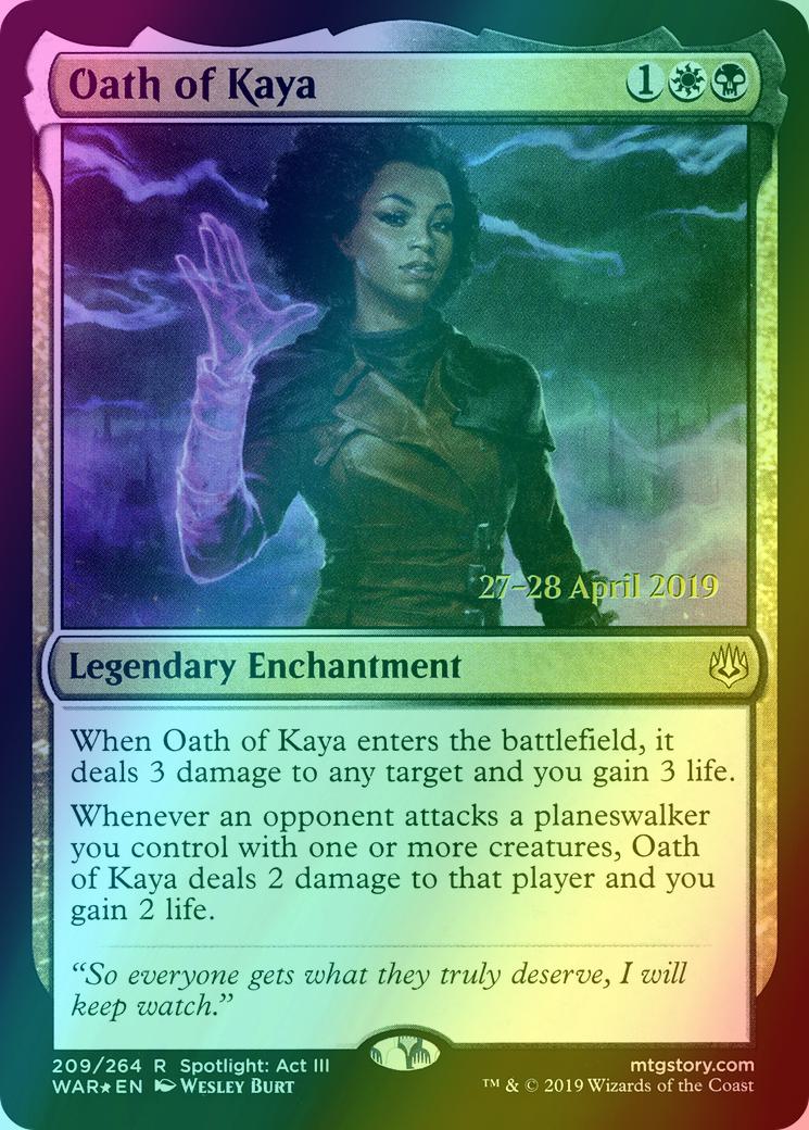 Oath of Kaya [209s] [War of the Spark Promos] [Foil]