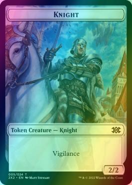 Cat Dragon Token (19) // Knight Token (05) [Double Masters 2022: Tokens] [Foil]