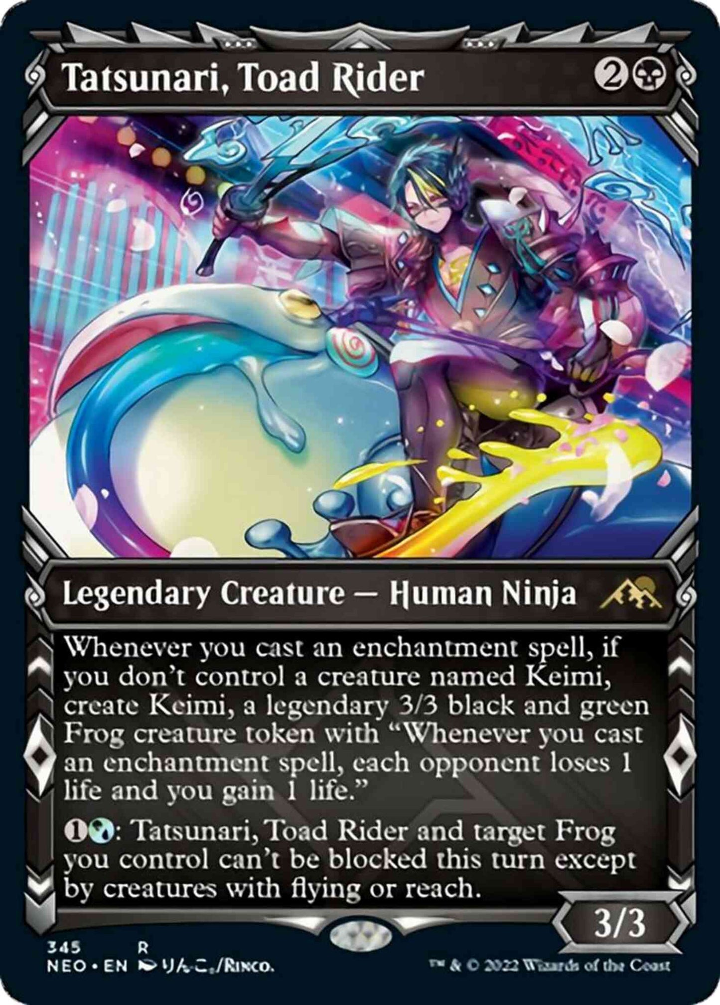 Tatsunari, Toad Rider [345] [Ninja Showcase] [Kamigawa: Neon Dynasty] [Non-Foil]