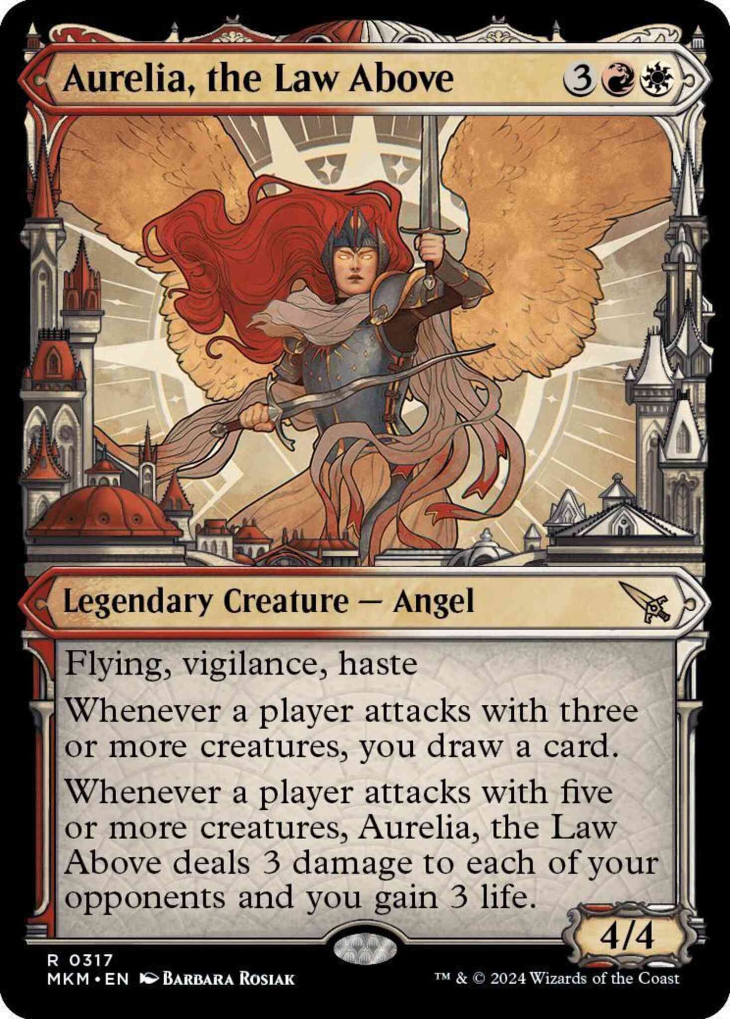 Aurelia, the Law Above [317] [Ravnica City Showcase] [Murders at Karlov Manor] [Non-Foil]
