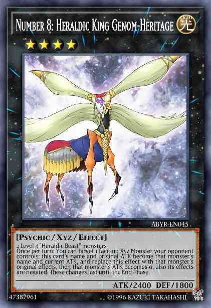 Number 8: Heraldic King Genom-Heritage - ABYR-EN045 - Super Rare - Unlimited
