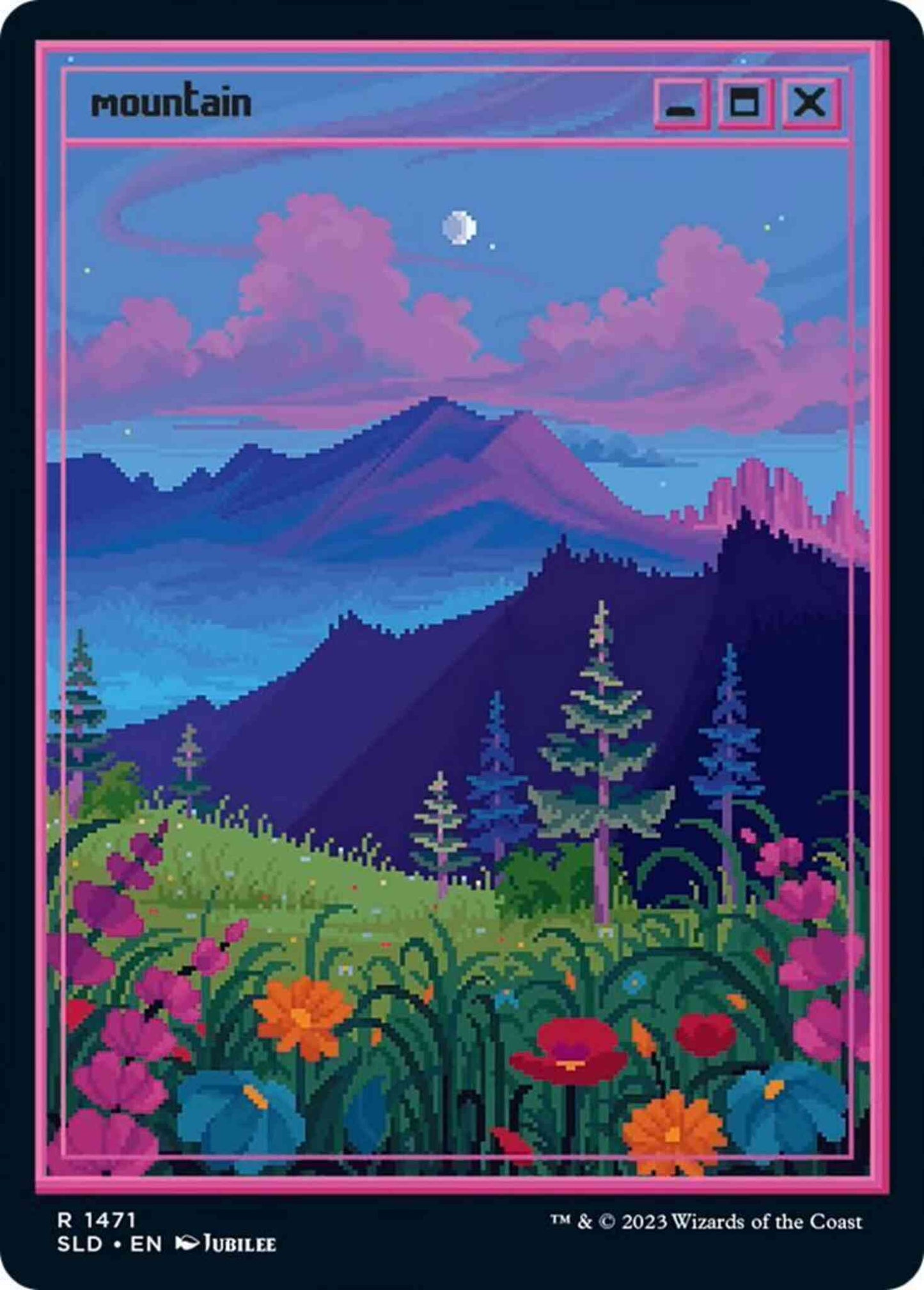 Mountain [1471] [Full Art] [Pixel Lands_v02.jpg] [Secret Lair Drop] [Non-Foil]