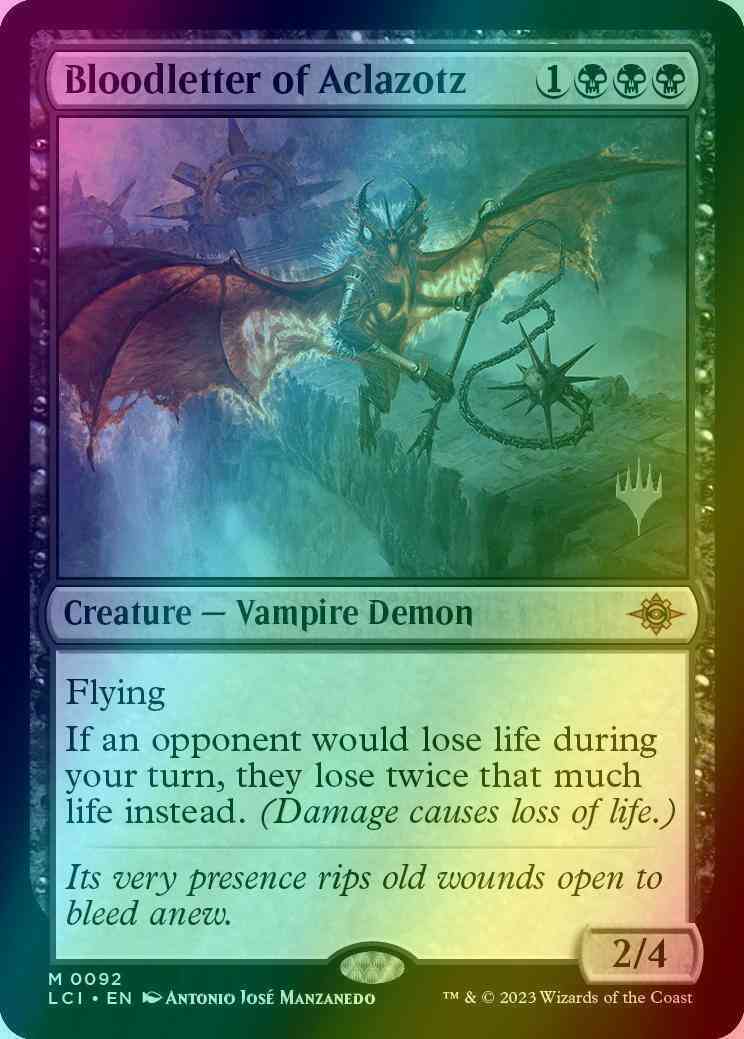 Bloodletter of Aclazotz [92p] [Promo Pack] [The Lost Caverns of Ixalan: Promos] [Foil]