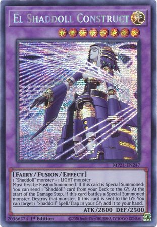 El Shaddoll Construct - MP21-EN247 - Prismatic Secret Rare - 1st Edition