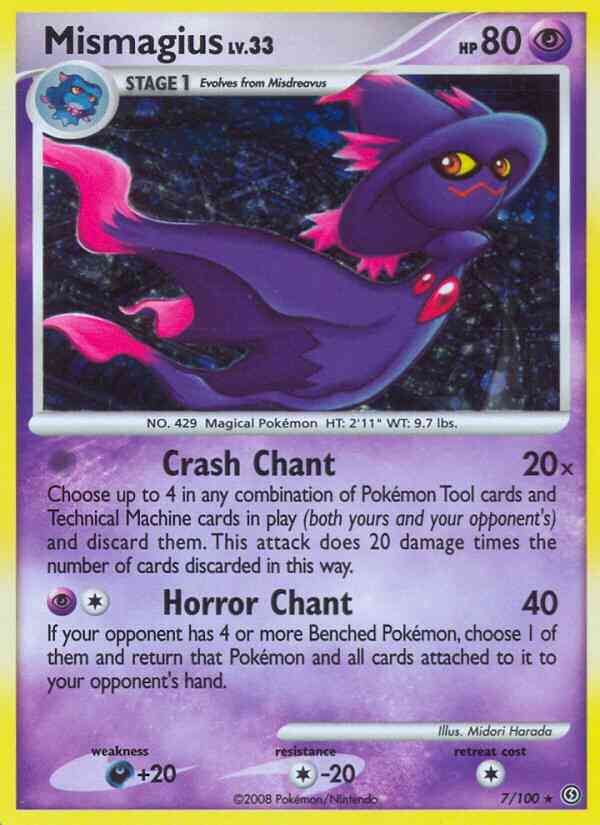 Mismagius - 7/100 - Rare Holo [dp7-7] [Reverse Holo]