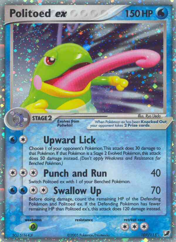 Politoed ex - 107/115 - Rare Holo EX [ex10-107] [Ultra]