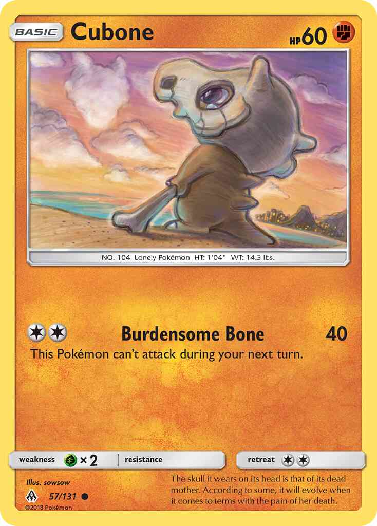 Cubone - 57/131 - Common [sm6-57] [Reverse Holo]