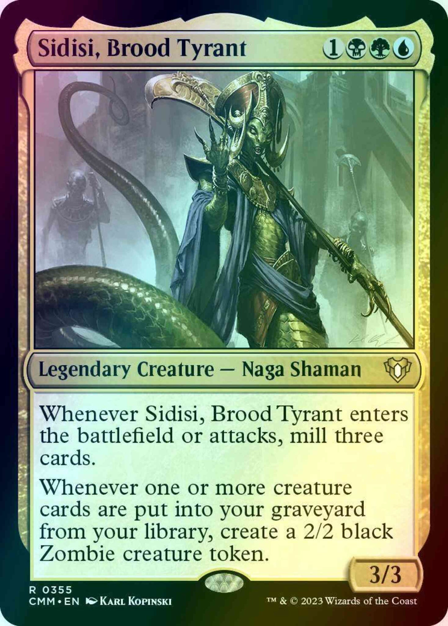 Sidisi, Brood Tyrant [355] [Commander Masters] [Foil]