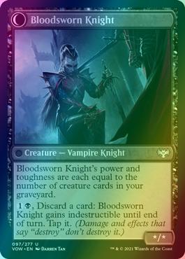 Bloodsworn Squire // Bloodsworn Knight [97] [Innistrad: Crimson Vow] [Foil]