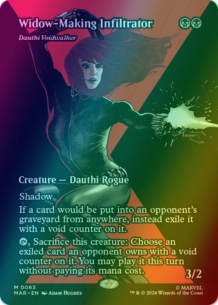 Widow-Making Infiltrator - Dauthi Voidwalker [63] [Borderless] [Source Material] [Marvel Universe] [Foil]