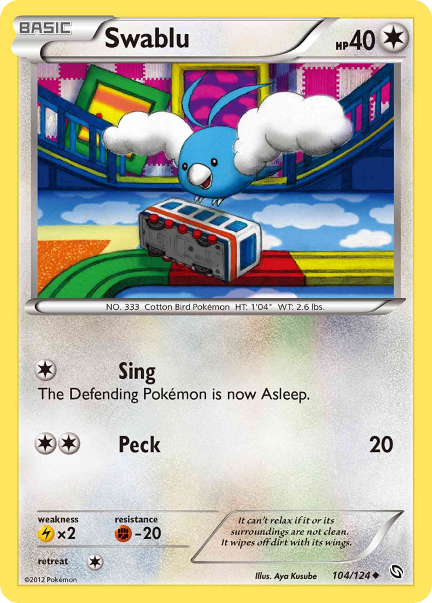 Swablu - 104/124 - Uncommon [bw6-104] [Non-Holo]