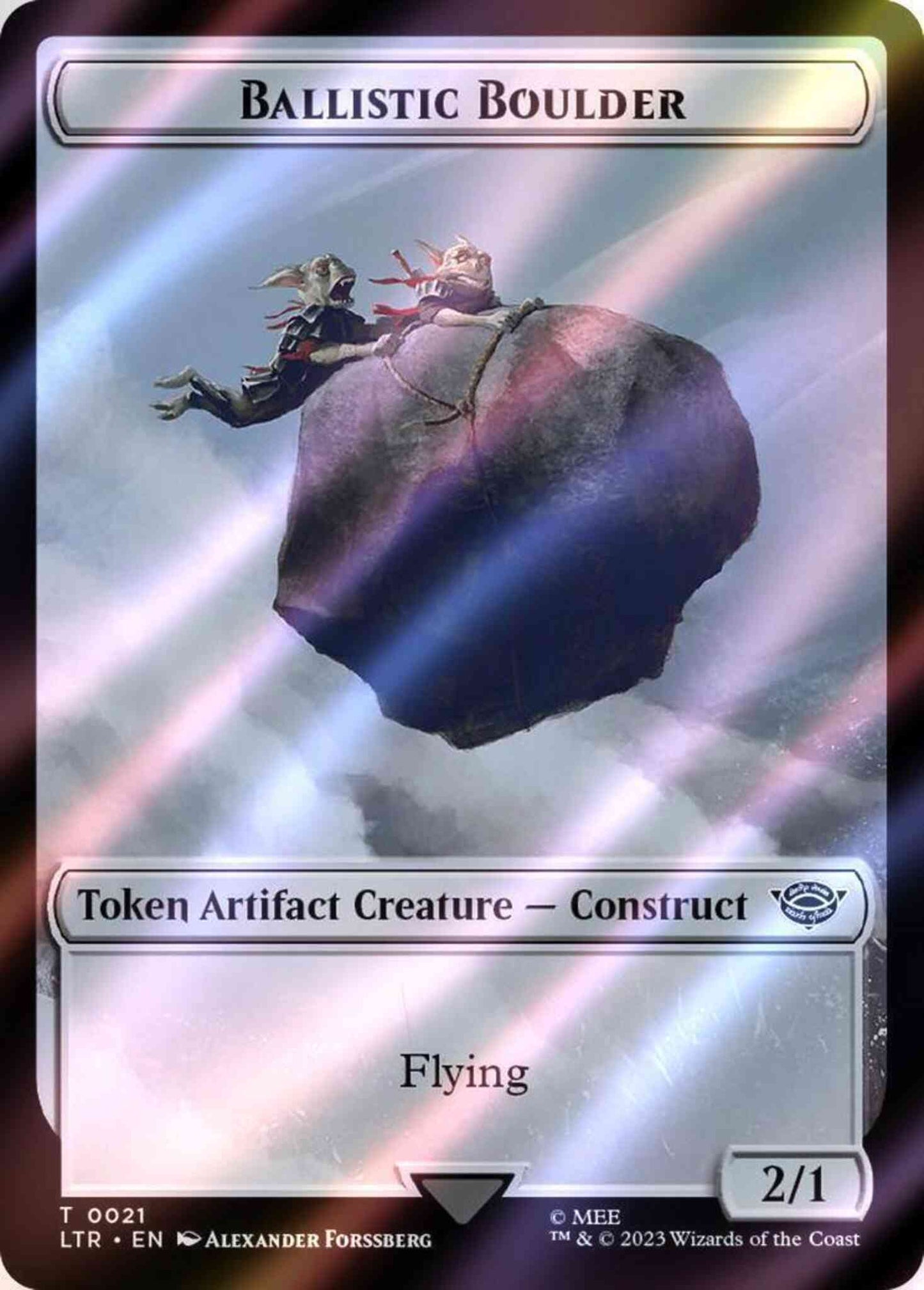 Ballistic Boulder Token (21) // Food Token (24) [The Lord of the Rings: Tales of Middle-earth: Tokens] [Surge Foil]