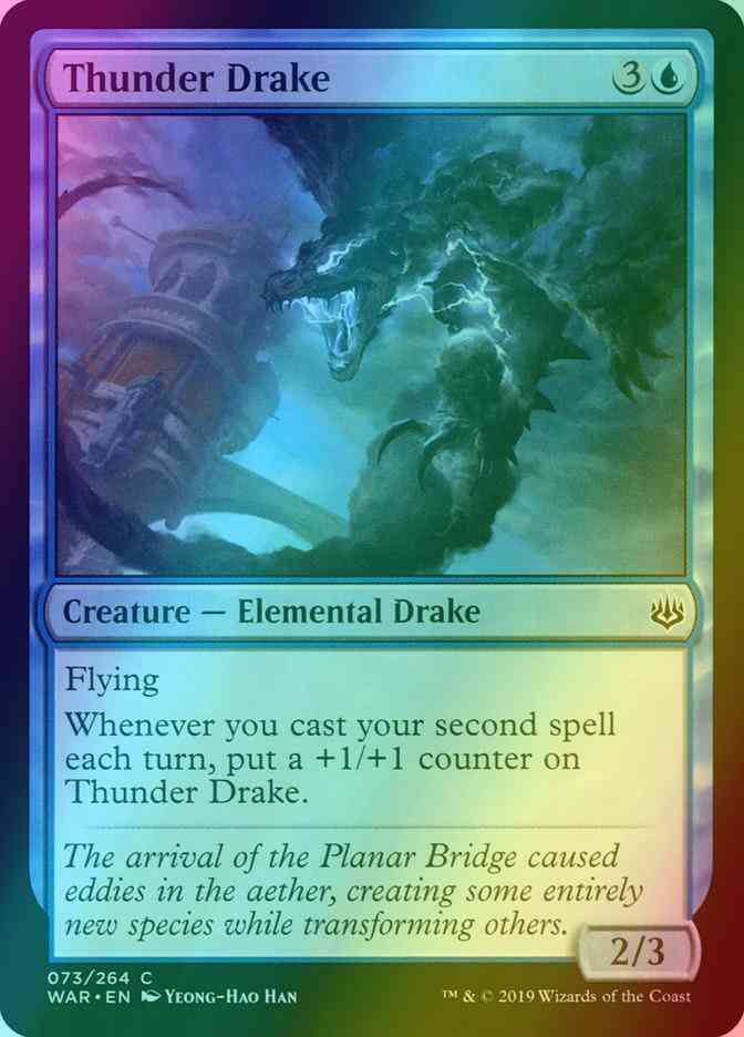 Thunder Drake [73] [War of the Spark] [Foil]