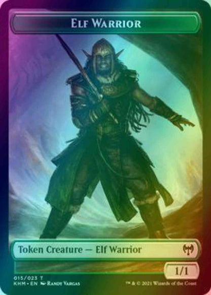 Elf Warrior Token (15) // Giant Wizard Token (06) [Kaldheim Tokens] [Foil]