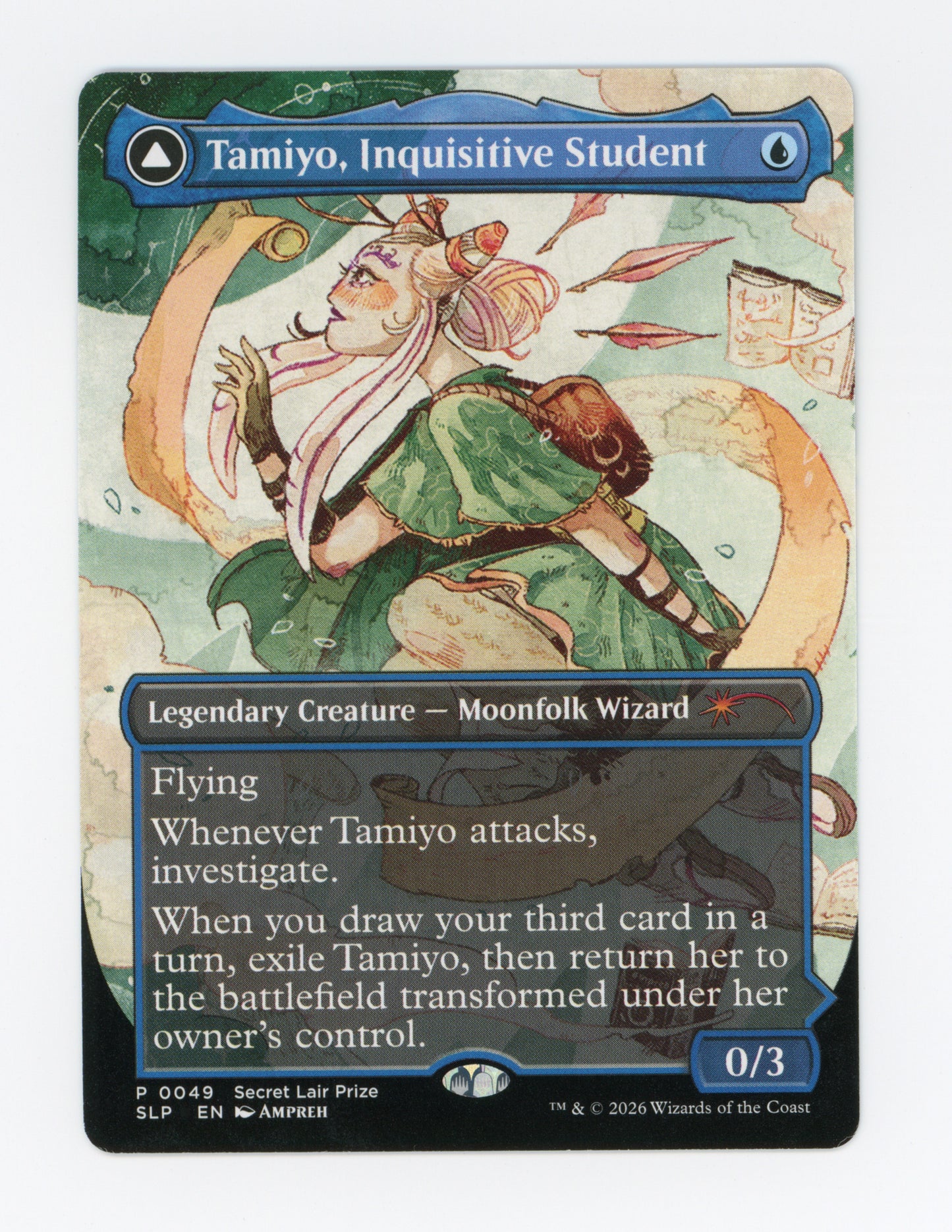 Tamiyo, Inquisitive Student // Tamiyo, Seasoned Scholar — Borderless — ID 18664