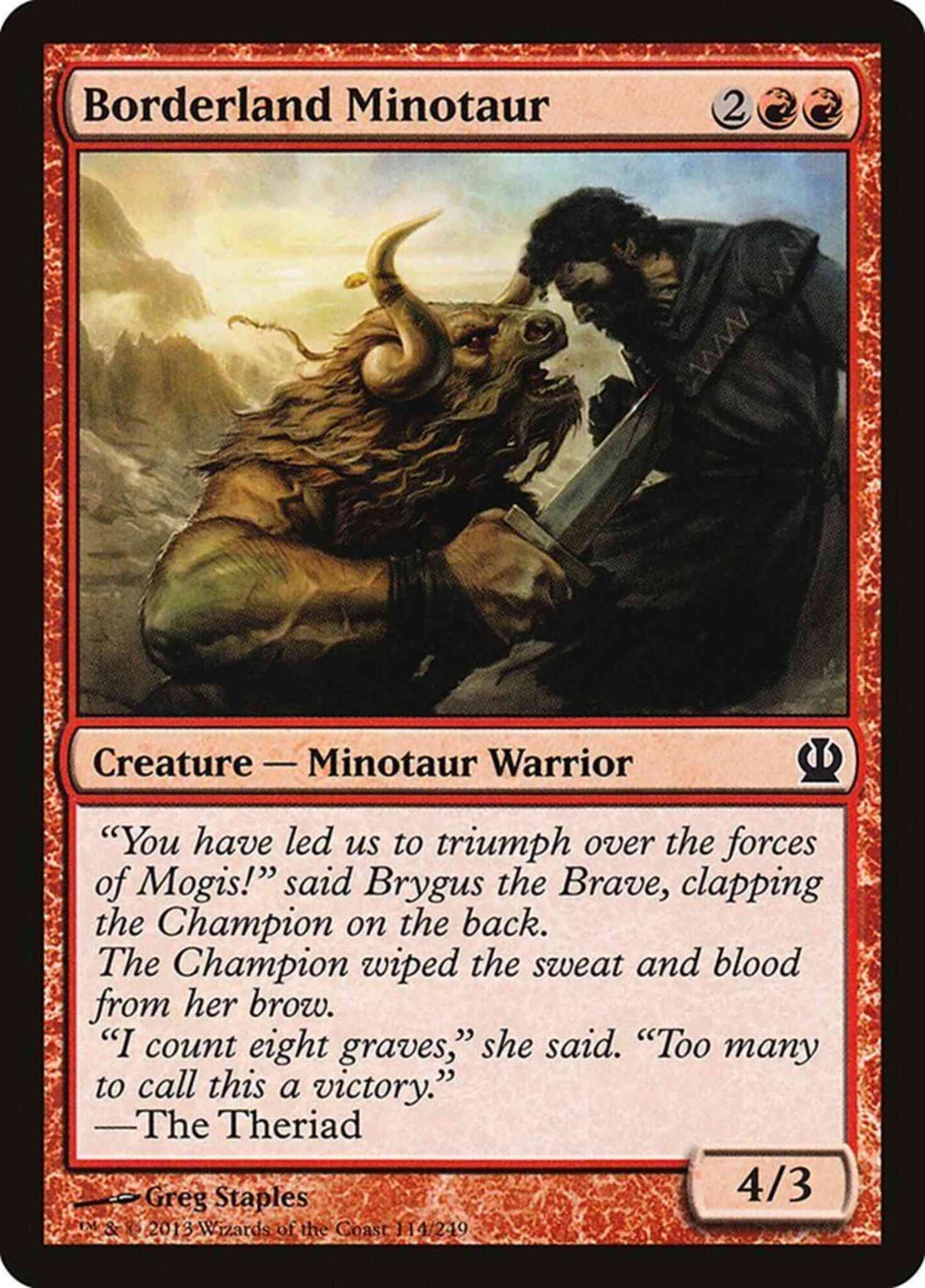 Borderland Minotaur [114] [Theros] [Non-Foil]