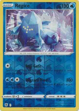 Regice - 037/189 - Rare [swsh10-037] [Reverse Holo]