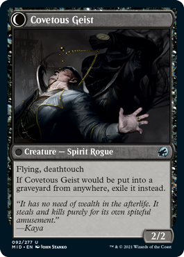 Covert Cutpurse // Covetous Geist [92] [Innistrad: Midnight Hunt] [Non-Foil]