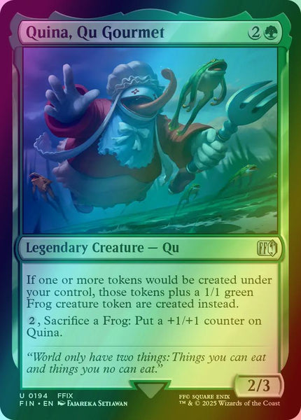 quina mtg card Quina, Qu Gourmet [194] [FINAL FANTASY] [Foil] – Face to Face Games All new cards from Color:Jumbo Cactuar Xorn