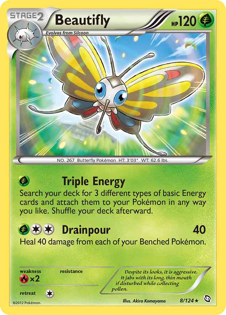Beautifly - 8/124 - Rare [bw6-8] [Non-Holo]
