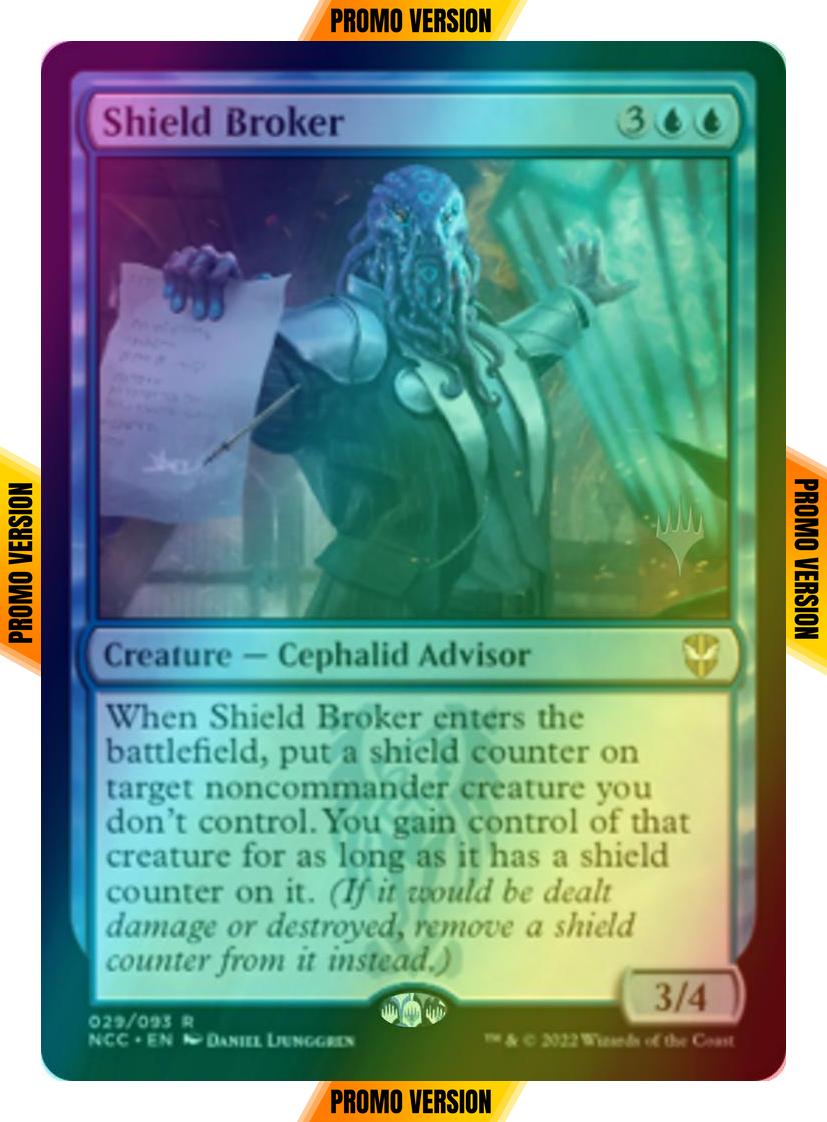 Shield Broker [Promo Pack] [29p] [Streets of New Capenna: Commander: Promos] [Foil]