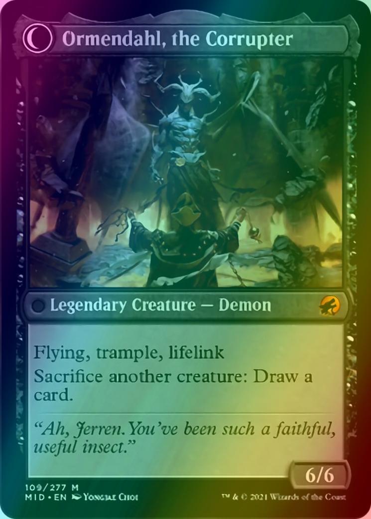 Jerren, Corrupted Bishop // Ormendahl, the Corrupter [109] [Innistrad: Midnight Hunt] [Foil]