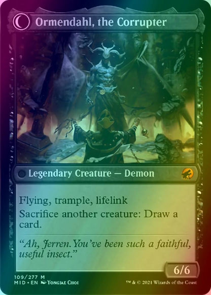 Jerren, Corrupted Bishop // Ormendahl, the Corrupter [109] [Innistrad: Midnight Hunt] [Foil]