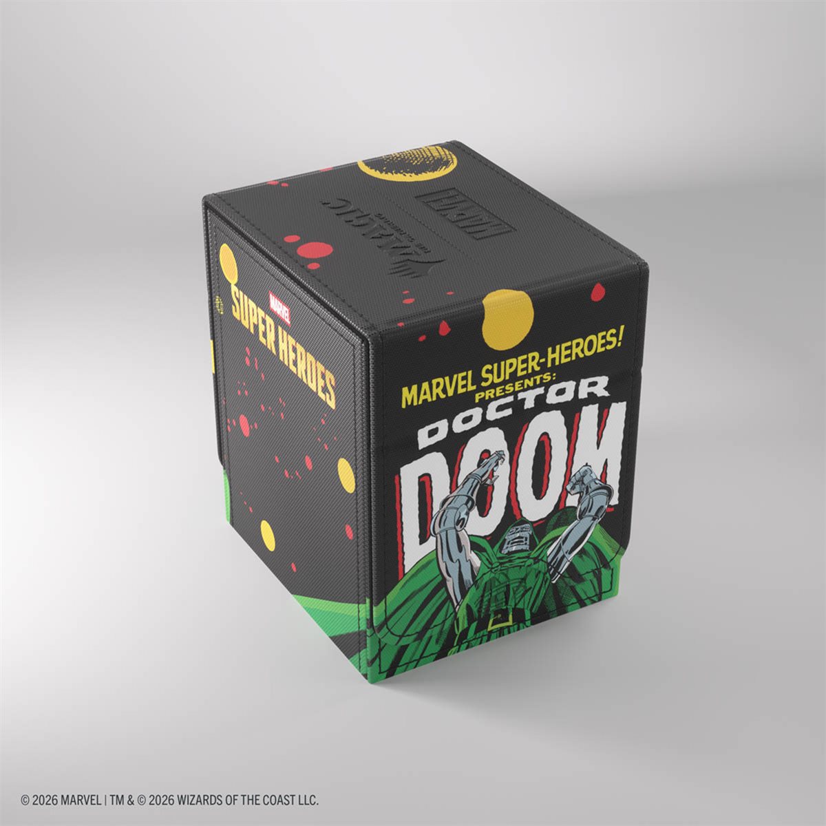 Gamegenic MTG Art Squire Plus XL Deck Box - 100+ - Marvel Super Heroes - Doctor Doom and Spider-Man