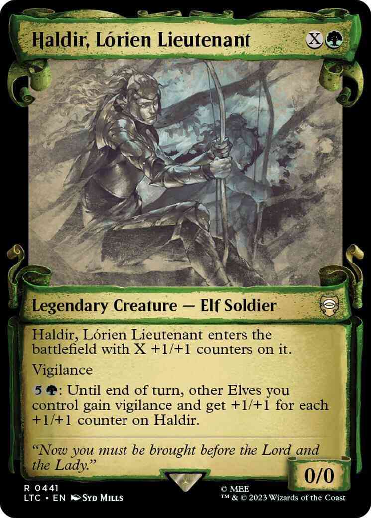 Haldir, Lórien Lieutenant [441] [Scrolls Showcase] [The Lord of the Rings: Tales of Middle-earth: Commander] [Non-Foil]