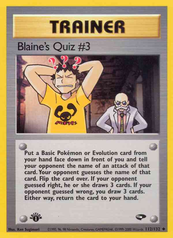 Blaine's Quiz #3 - 112/132 - Uncommon - 1st Edition [gym2-112] [Non-Holo]