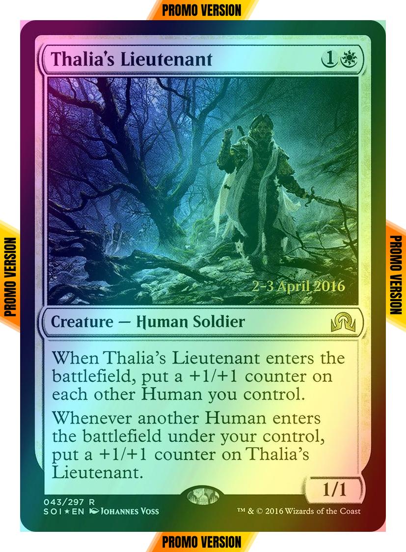 Thalia's Lieutenant [43s] [Shadows over Innistrad Promos] [Foil]