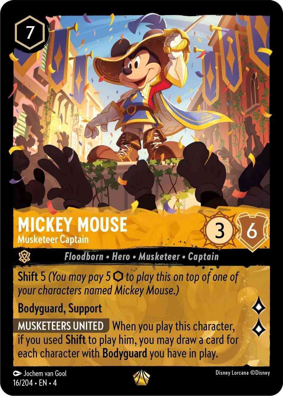 Mickey Mouse - Musketeer Captain - 16/204 [Ursula's Return] [Non-Foil]