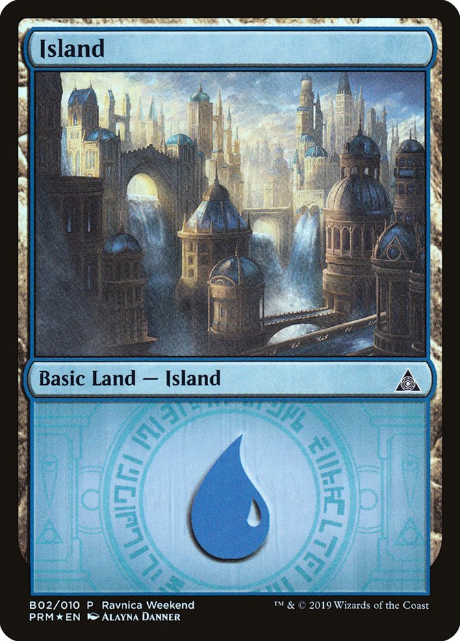 Island [B2] [2019] [B02] [Azorius] [RNA Ravnica Weekend] [Foil]