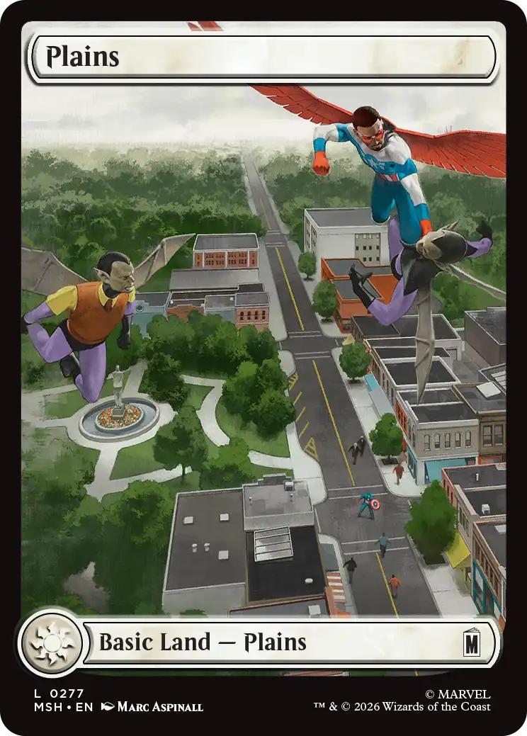 Plains [277] [Full Art] [City Chaos] [Marvel Super Heroes] [Non-Foil]