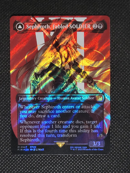 Sephiroth, Fabled SOLDIER // Sephiroth, One-Winged Angel — Borderless|Character|Surge Foil — ID 19713